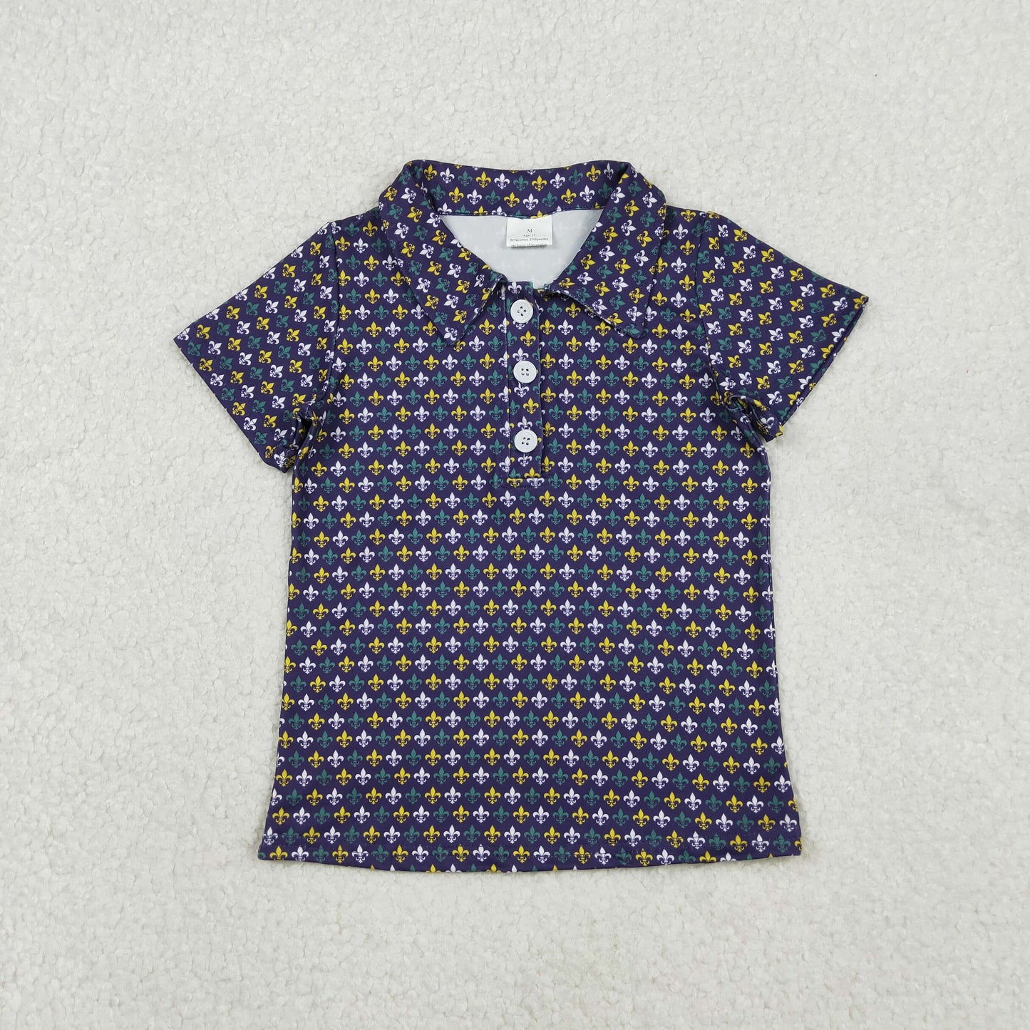 Purple print short sleeve Shirt BT1356