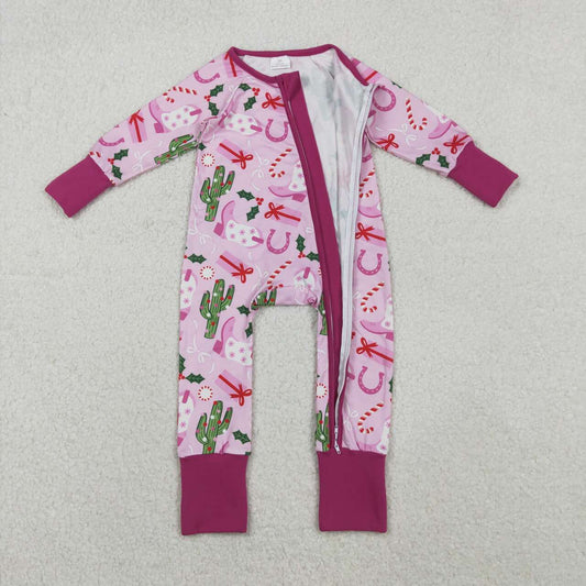 Christmas Cactus Boots long sleeve Baby Romper LR1742