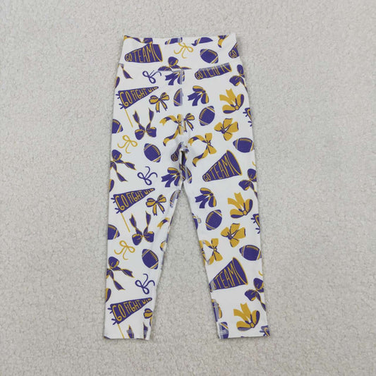 Football leggings Purple Yoga Bell Pants P0848