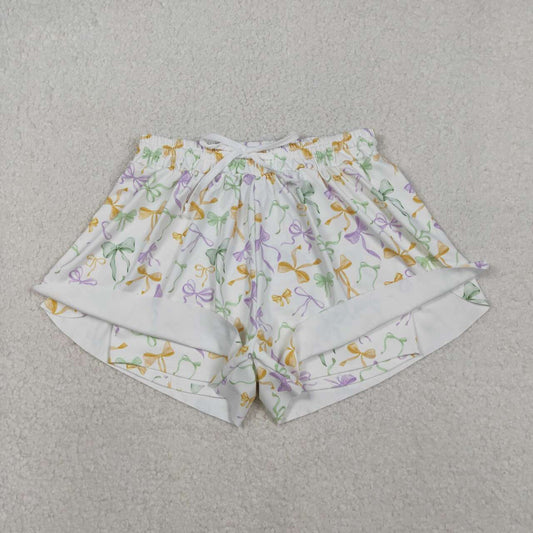 Adult Bow Print yoga Short SS0679