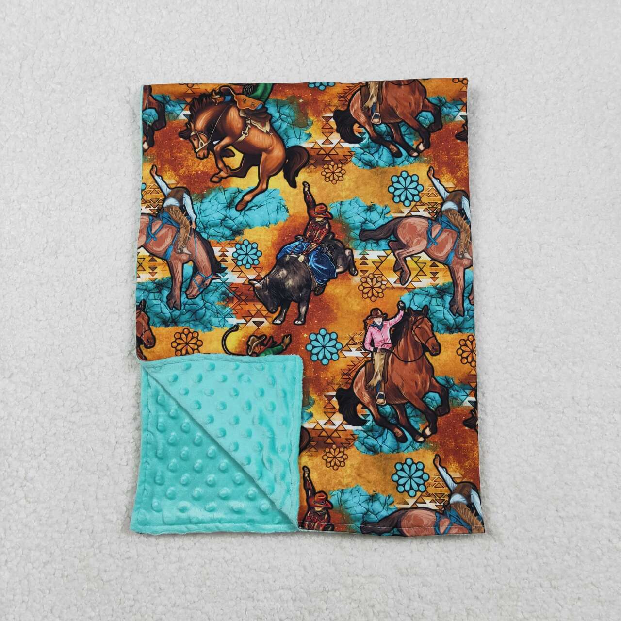 western cowboy Print kids Blanket
