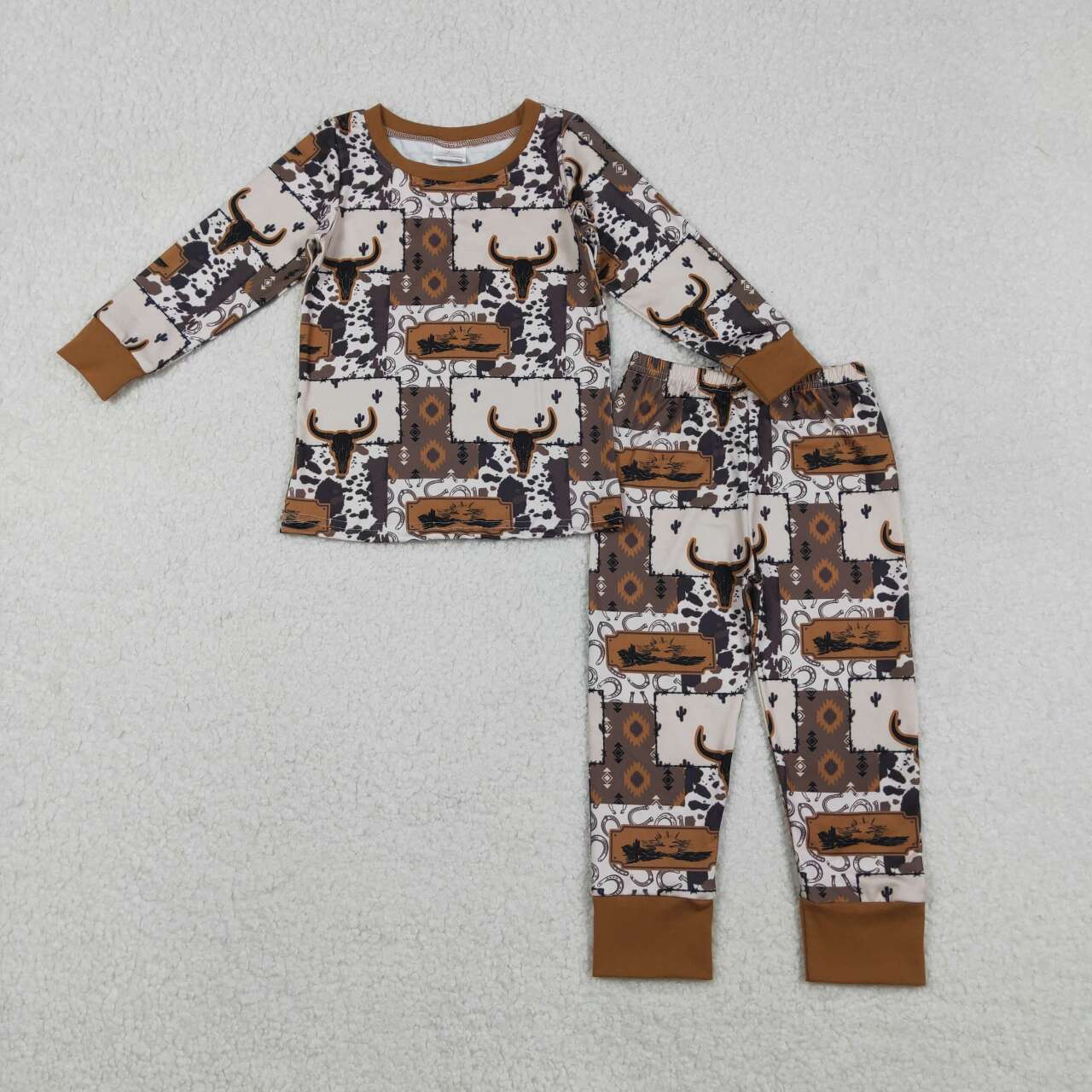 western Cow long-sleeved pajamas BLP1200