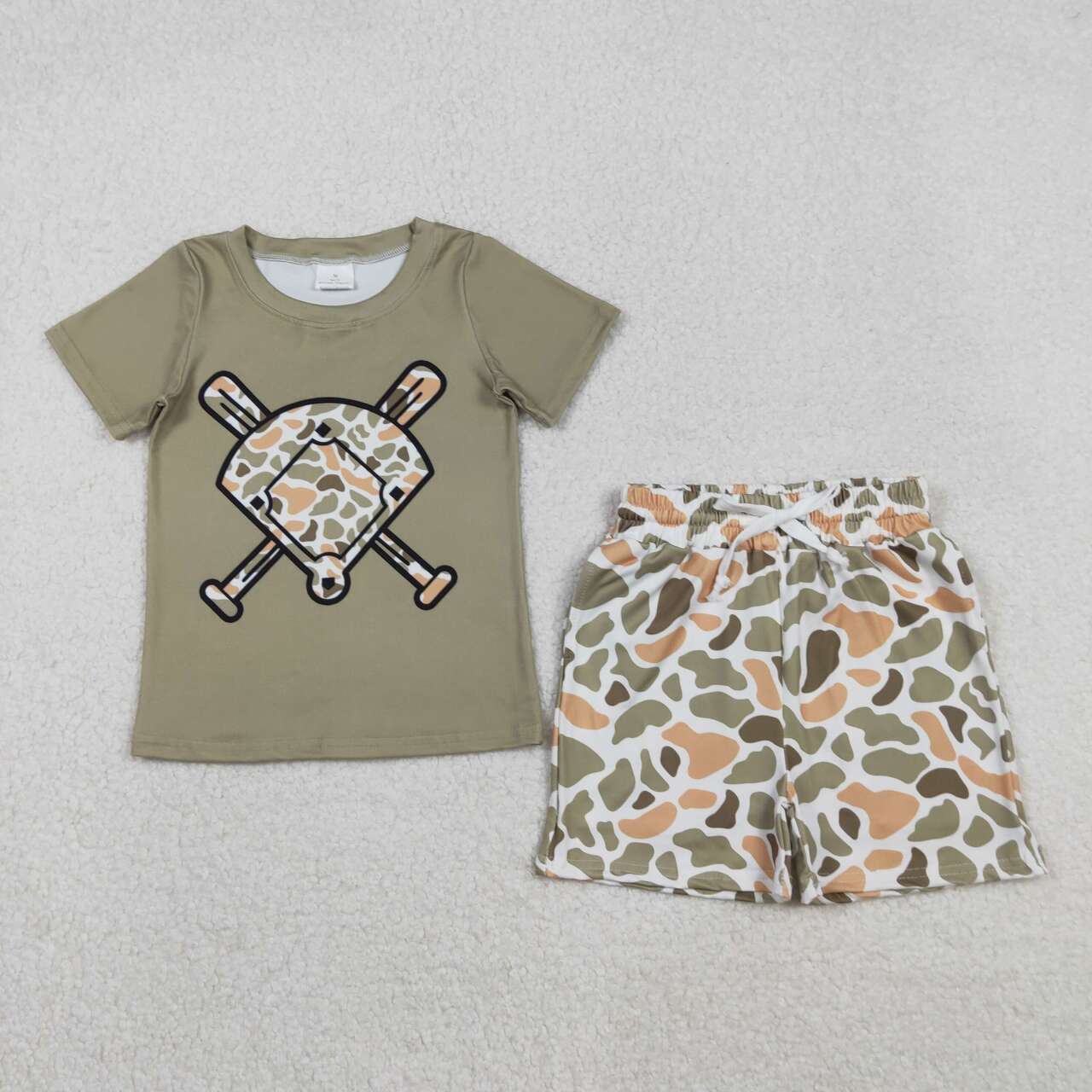 Green Camo Short sleeve Boy Set