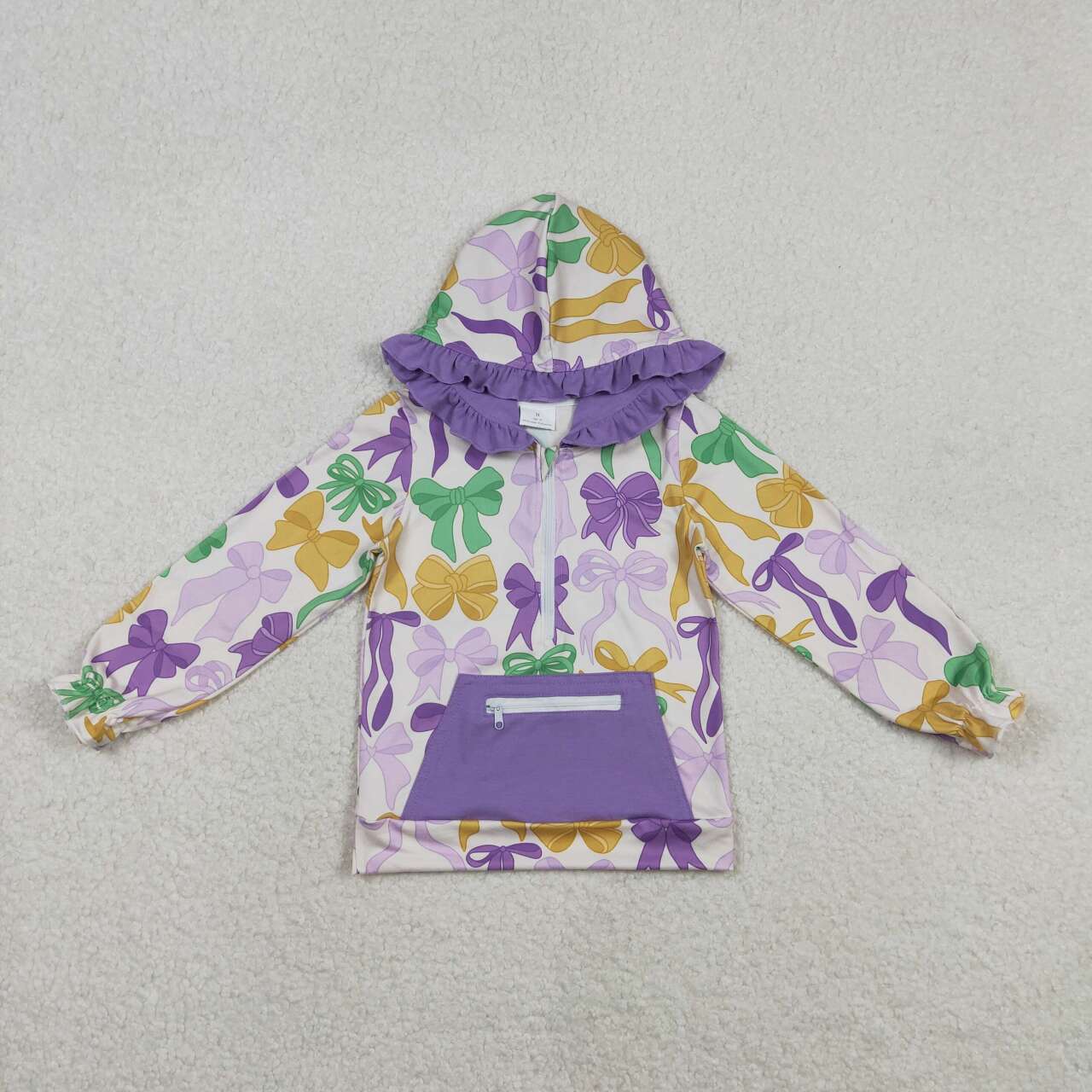 Purple Bow Long Sleeve hoodies GT1222