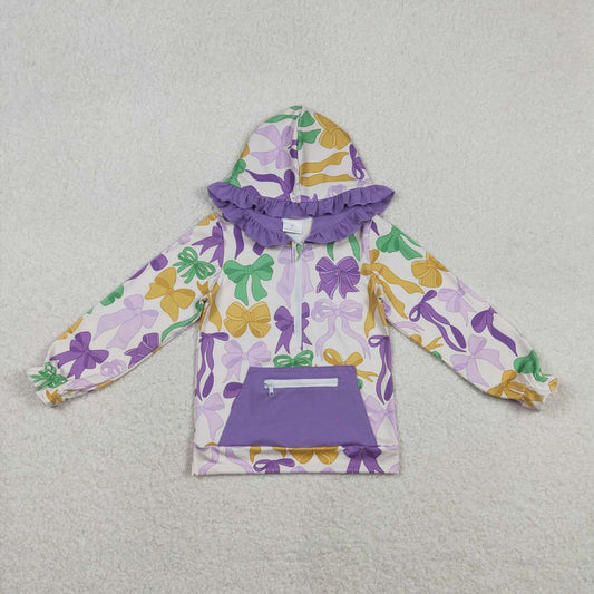 Purple Bow Long Sleeve hoodies GT1222