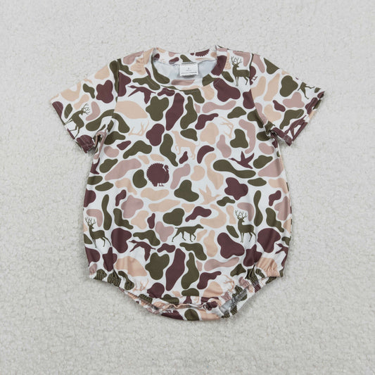 Camo Duck Short Sleeve Baby Romper SR3451