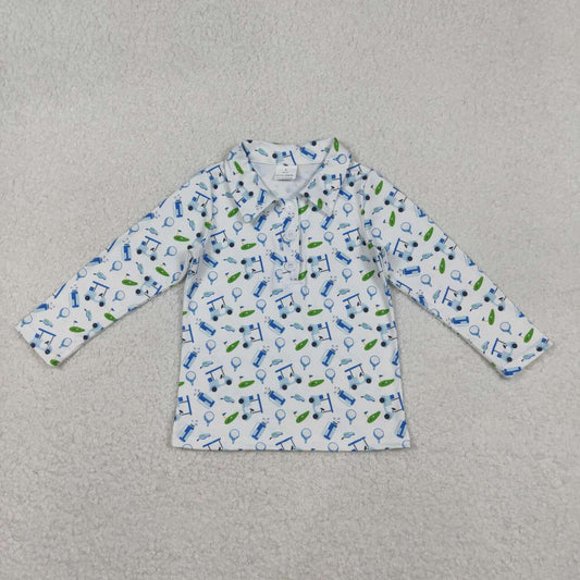 golf Print Long Sleeve Pullover BT1405