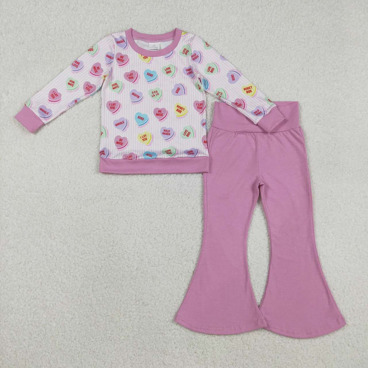 Valentine's Day Hearts long sleeve Girls Set GLP2938