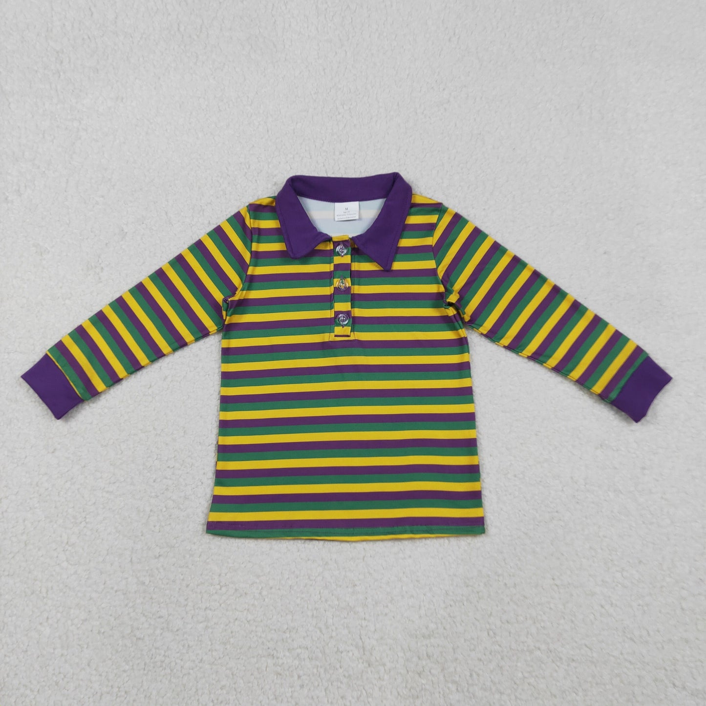 Stripe With Button Long sleeve Shirt BT1358