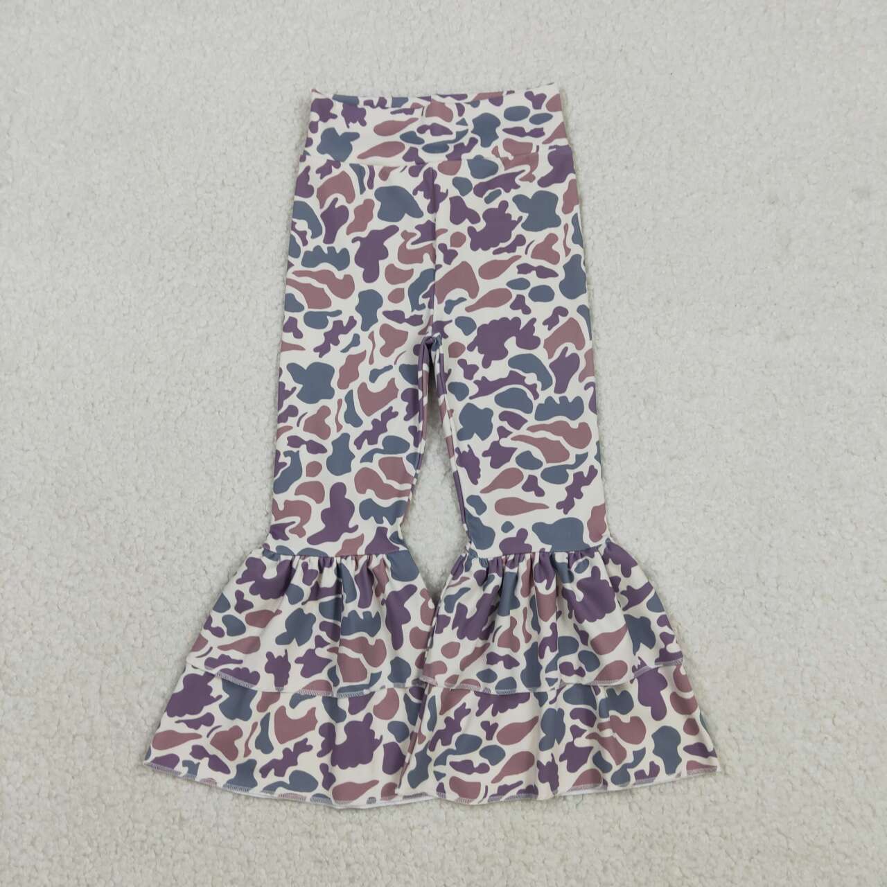 Athletic Grey Camo Yoga Bell Pants P0891