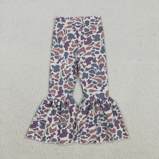 Athletic Grey Camo Yoga Bell Pants P0891