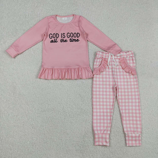 Pink GOD IS GOOD ALL the time Girls Set GLP3038