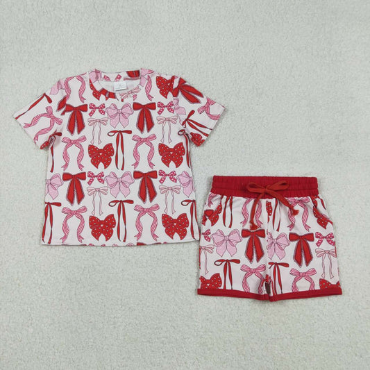 Summer Red Bow Girls Suit Set GSSO2737