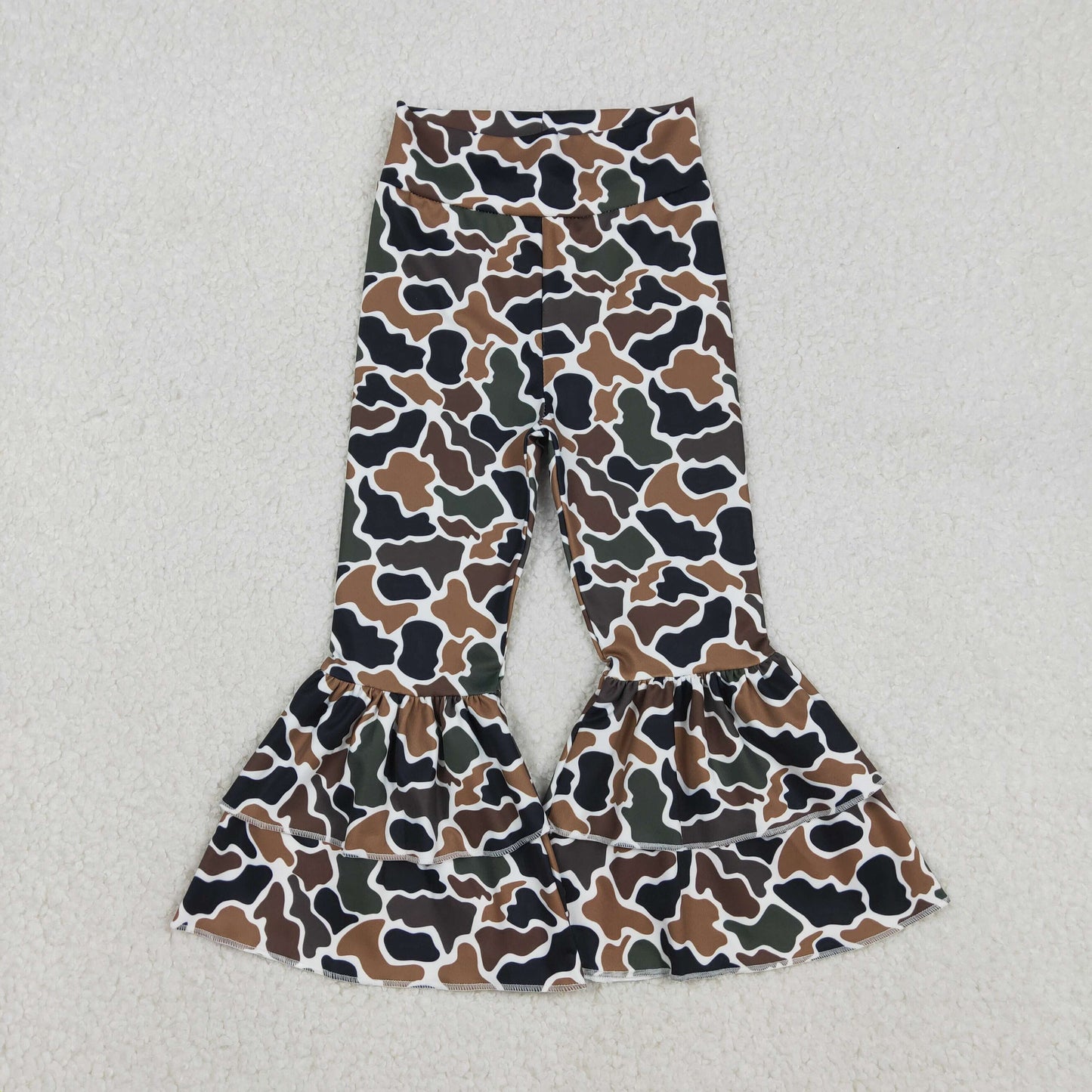 Athletic Grey Camo Yoga Bell Pants P0887