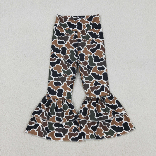 Athletic Grey Camo Yoga Bell Pants P0887