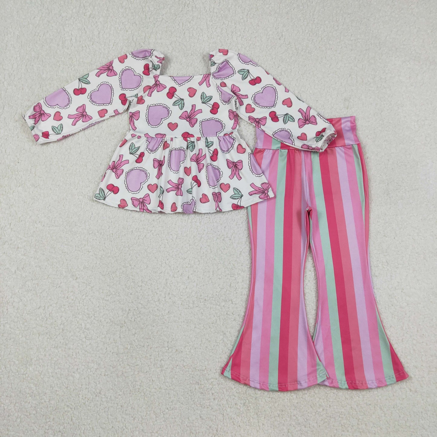 Valentine's Day Bow Heart Girl Set GLP3119