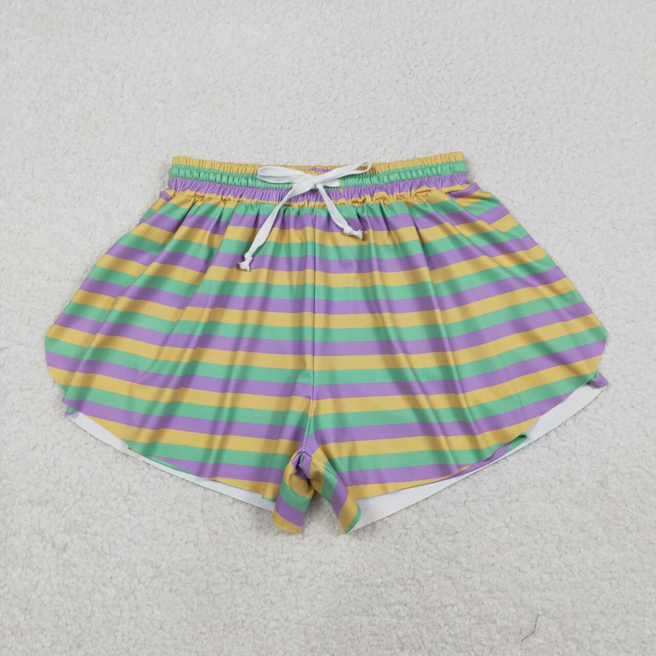 Mardi Gras purple Girls shorts