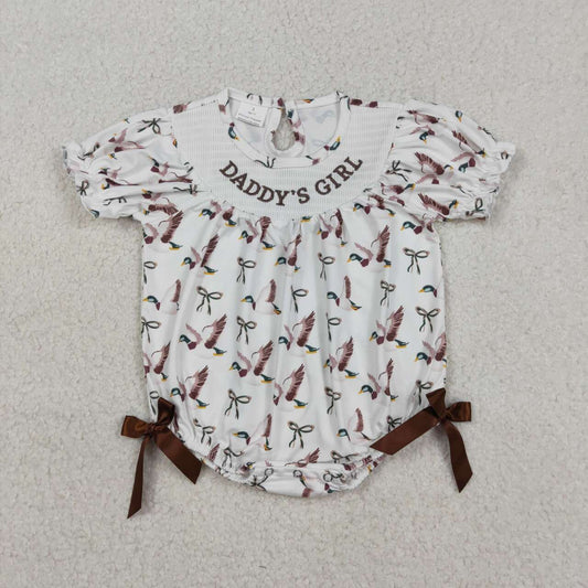 Duck embroidered Daddy's baby Romper SR3346
