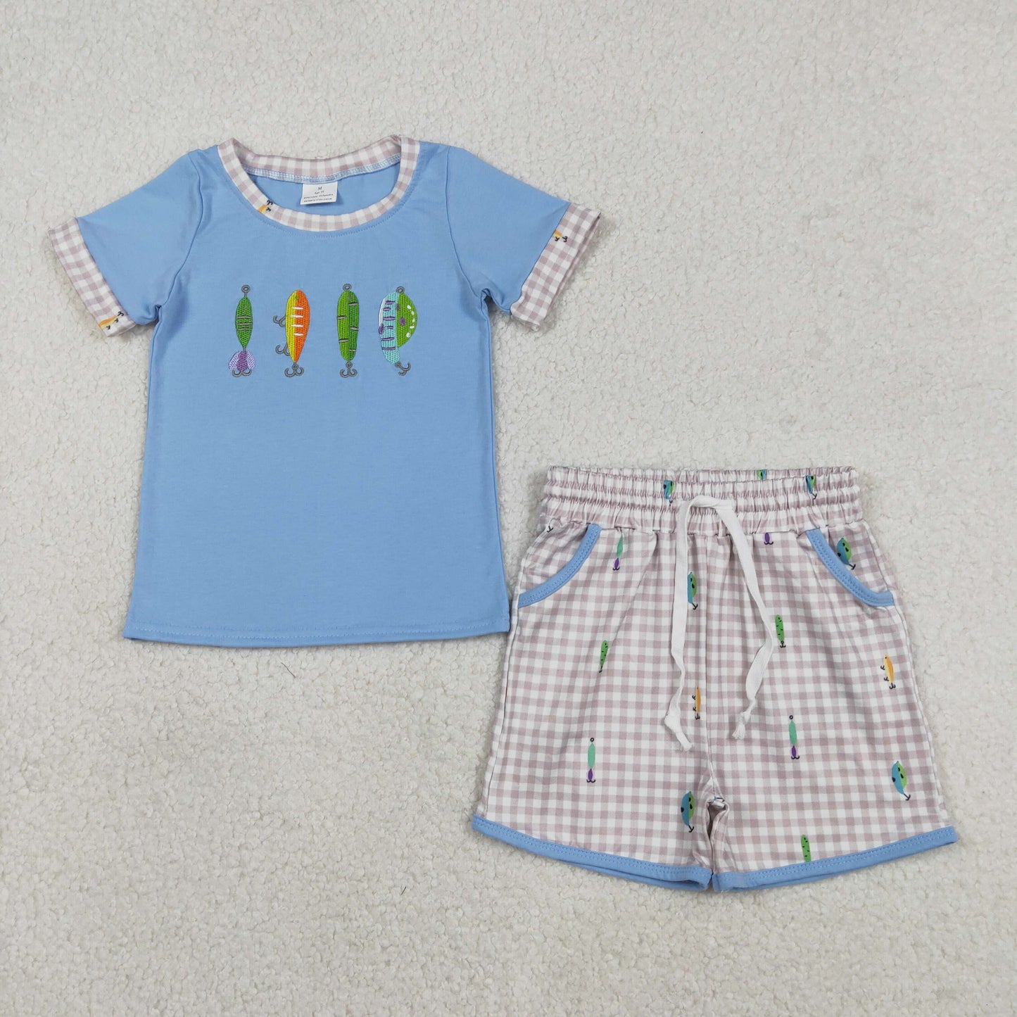 Going Fish Embroidered Boy set BSSO1617
