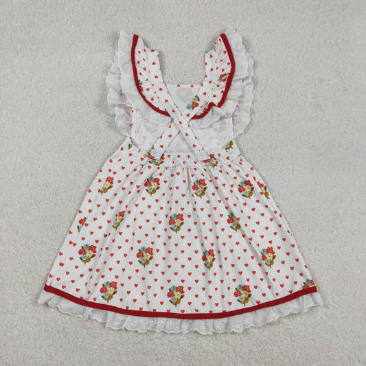 Valentine's Day heart with a pocket Girls Dress GSD2963