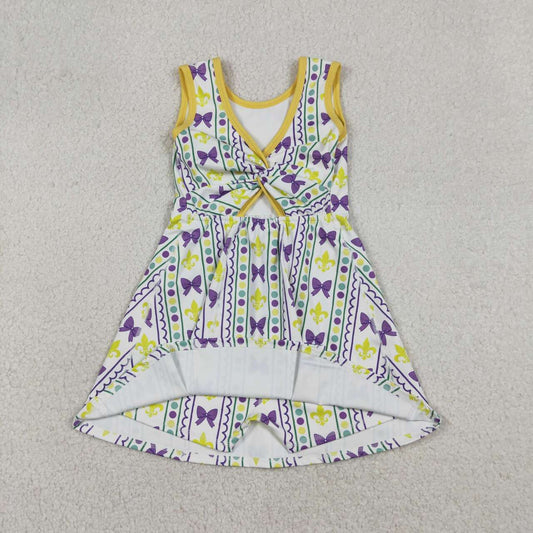 Mardi Gras Bow Athletic Girls Dress GSD2947