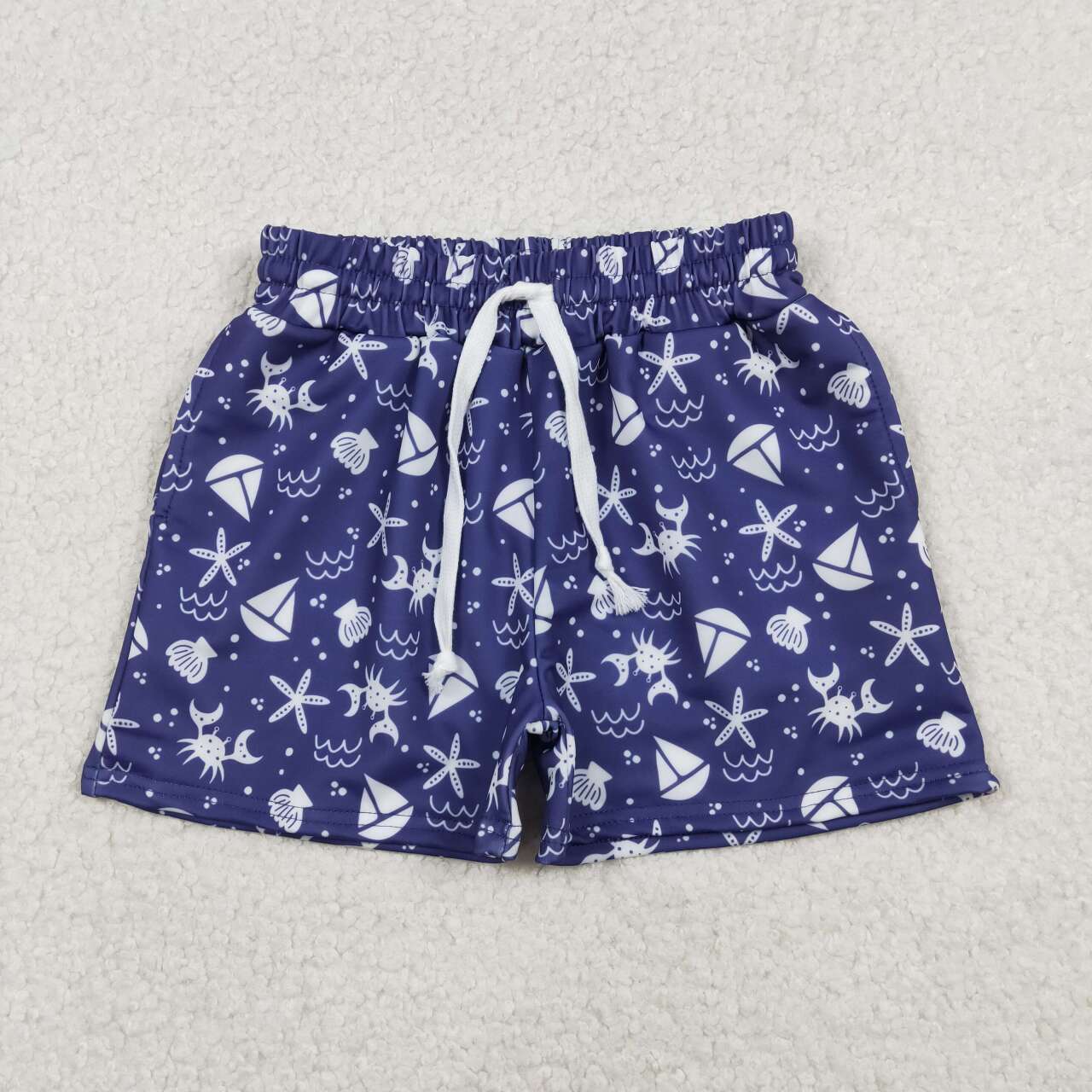 Ocean crab pattern Kids Swim trunk SO587