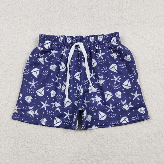 Ocean crab pattern Kids Swim trunk SO587