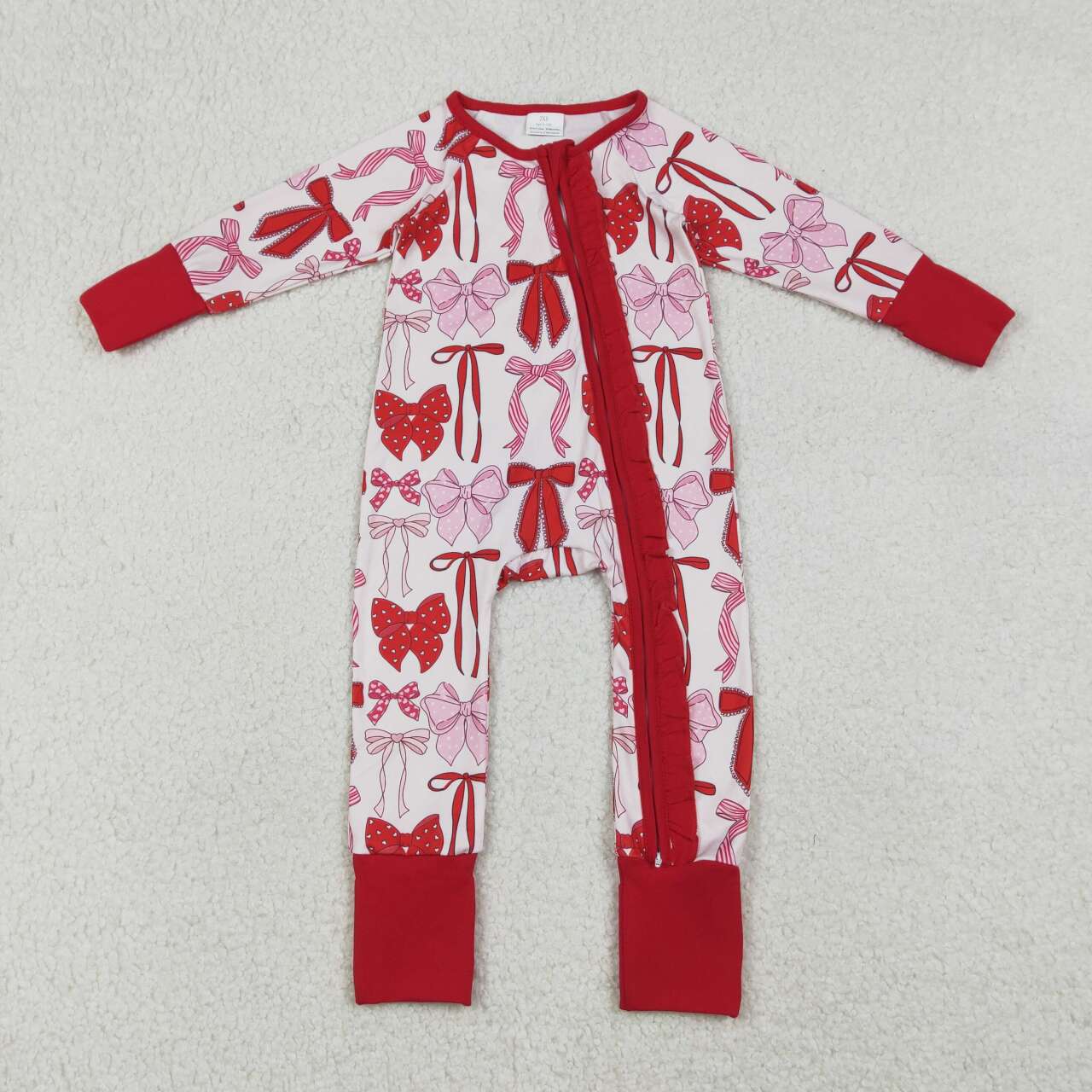 Bow Print baby Romper LR2780