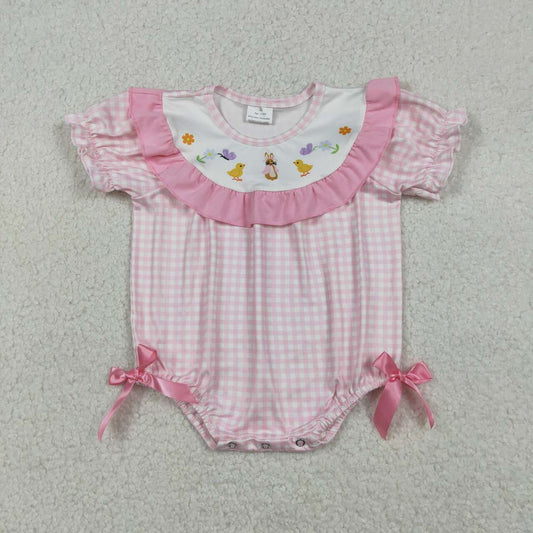 Easter embroidered Bunny baby Romper SR3565