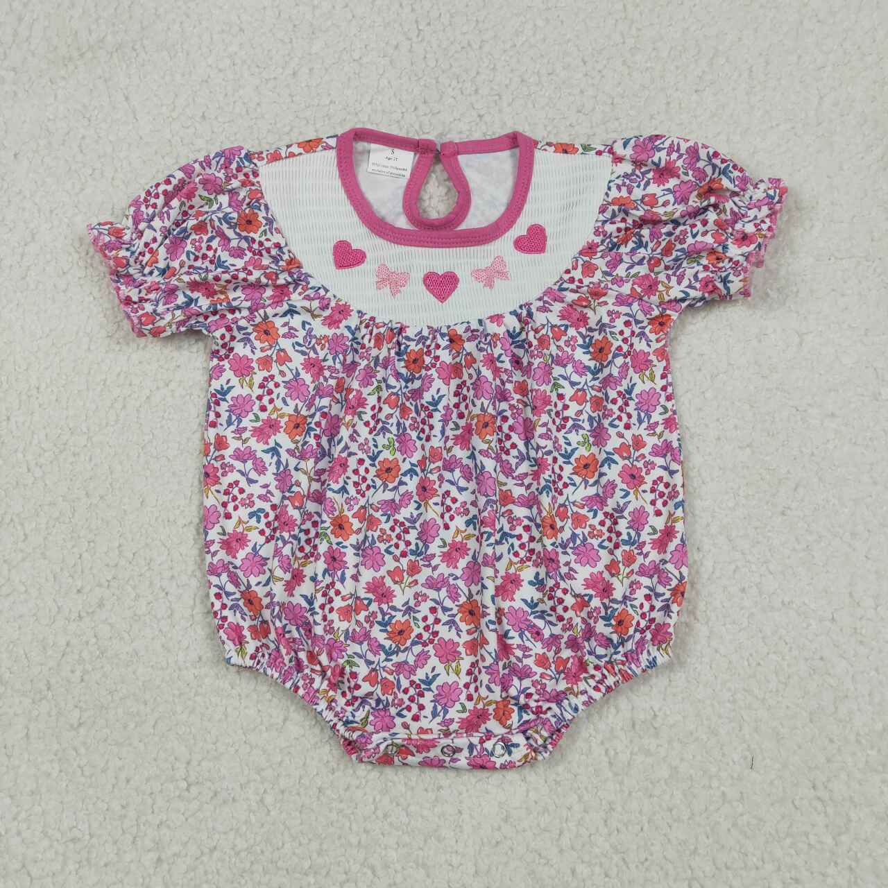 Valentine's Day embroidered heart baby Romper SR3657