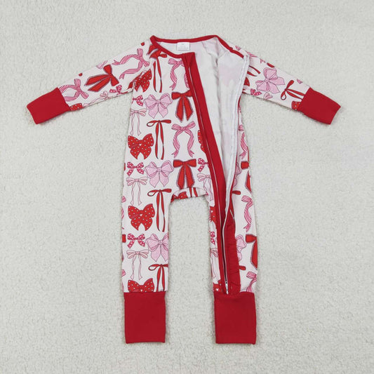 Bow Print baby Romper LR2780