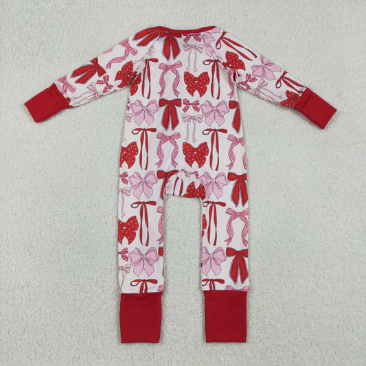 Bow Print baby Romper LR2780