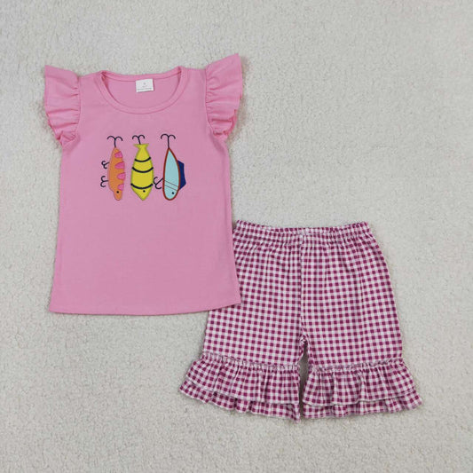 Summer Pink embroidered Fish girl outfit GSSO2795