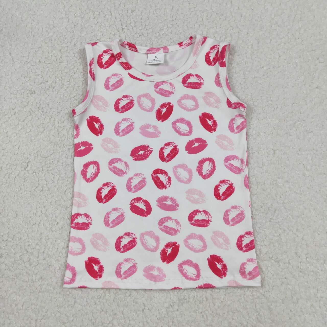 Sleeveless mouth pattern Top GT1419