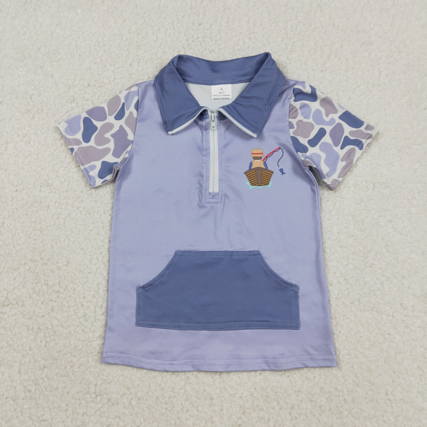 Camouflage fishing half-zip Shirt BT1533