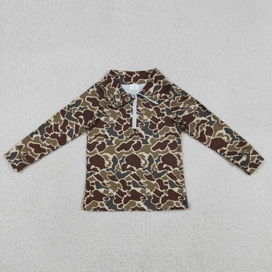 Camo Half Zip Long Sleeve hoodies BT1649