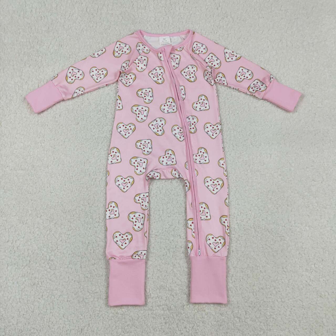Valentine's Day pink heart Print baby Romper LR2960