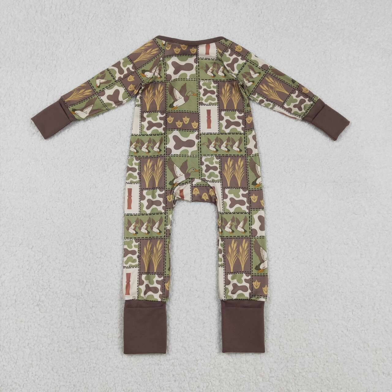 western Duck Print baby Romper LR2949