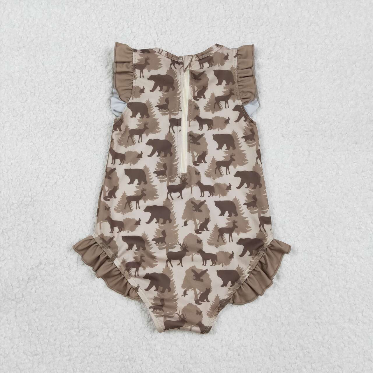 Duck Deer print girl Swimsuit S0599