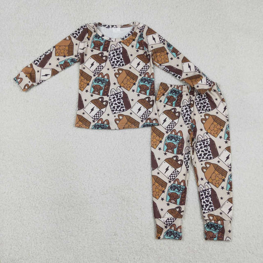 western cow Long Sleeve pajamas BLP1414