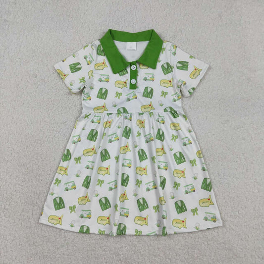 Golf Print Girls Dress GSD3141