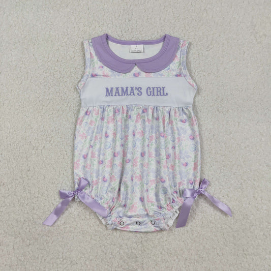 purple flower embroidery sleeveless MAMA'S Girls SR3591