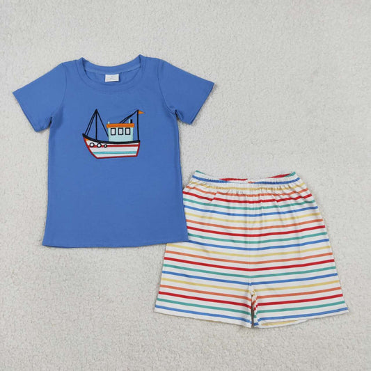 Steamboat embroidered boy Set BSSO1754