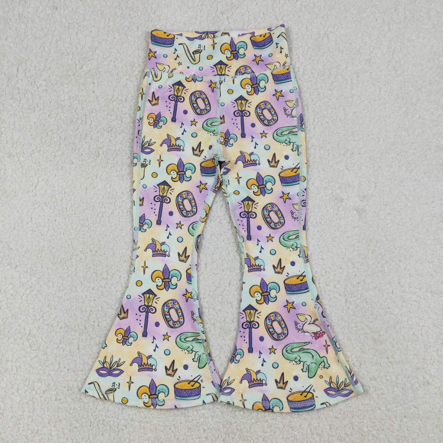 Athletic Mardi Gras Yoga Bell Pants P0938