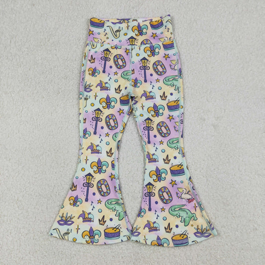 Athletic Mardi Gras Yoga Bell Pants P0938