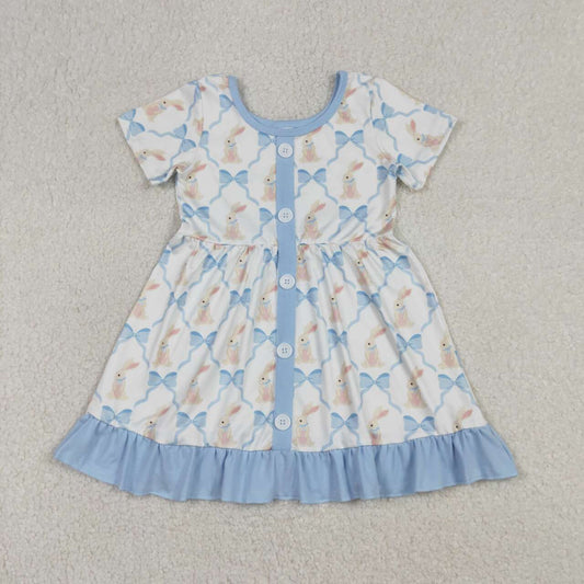 Easter Bunny Short Sleeve Girls Dress GSD3416