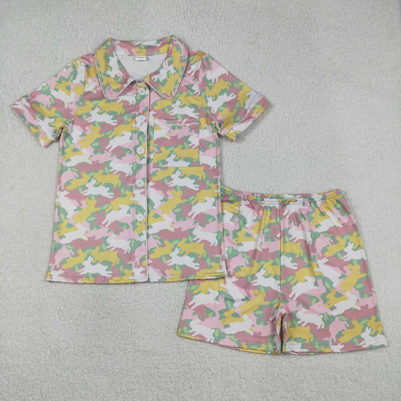 Adult Camo Bunny short pajamas GSSO2973
