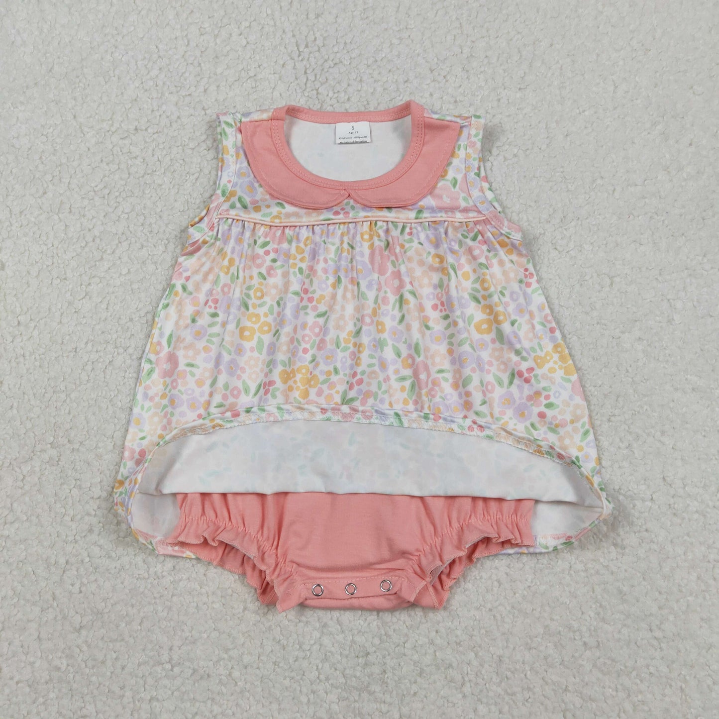 Floral sleeveless Girls ‘s bummie outfit P1001