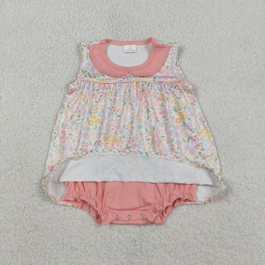 Floral sleeveless Girls ‘s bummie outfit P1001