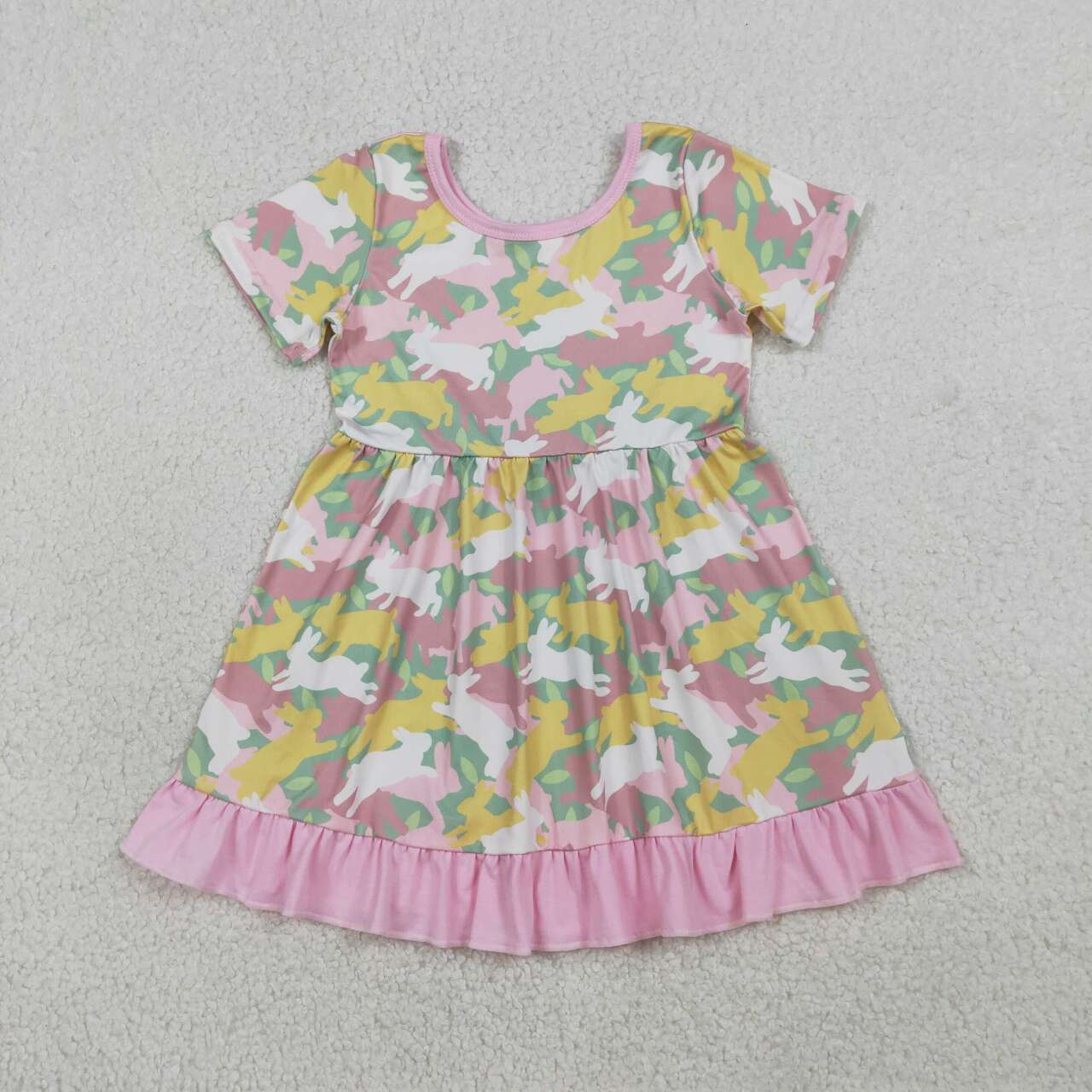 Easter Bunny Camo Short sleeve Dress GSD3286